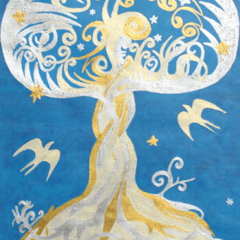 Peinture intitulée "Force de vie" par Corinne Brossier (Atelier de l'imaginaire), Œuvre d'art originale, Acrylique