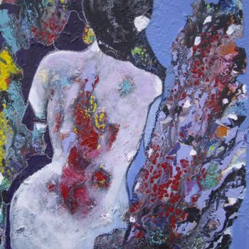 「Immersion」というタイトルの絵画 Sylvie Oliveriによって, オリジナルのアートワーク, アクリル