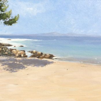 Painting titled "Fin d’été" by Noëlle Lassailly, Original Artwork, Acrylic