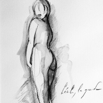 Dessin intitulée "Cécile est grande" par Alliet-Delacroix, Œuvre d'art originale