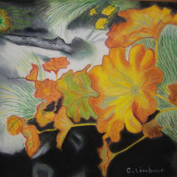Peinture intitulée "trésor des fossés" par Ghislaine Limbour, Œuvre d'art originale, Pastel
