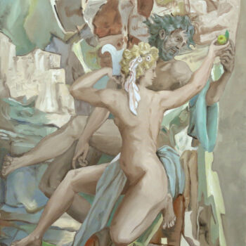 Peinture intitulée "La cueillette des f…" par Gilles Chambon, Œuvre d'art originale, Huile