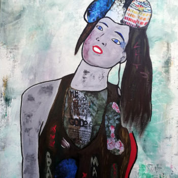 Peinture intitulée "Miss 2020" par Patrick Joosten, Œuvre d'art originale, Acrylique