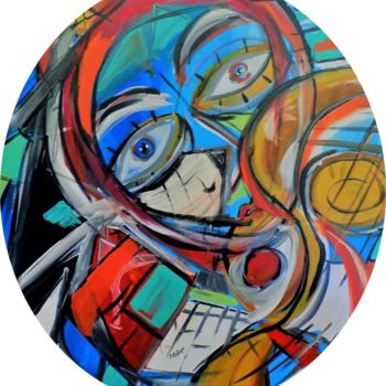 Painting titled "hOpe" by James Presley, Original Artwork, Acrylic