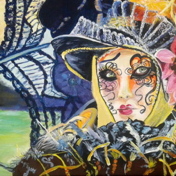 Peinture intitulée "Carnaval de Venise" par Suzy Salgas, Œuvre d'art originale