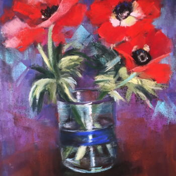 「Anemones」というタイトルの描画 Lena Ruによって, オリジナルのアートワーク, パステル