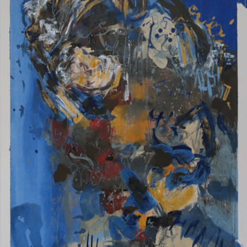 Peinture intitulée "Portrait brut" par Isabelle Langlois, Œuvre d'art originale, Acrylique Monté sur Châssis en bois