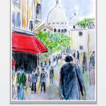 绘画 标题为“MONTMARTRE,SACRE -C…” 由Jean Mirre, 原创艺术品, 油