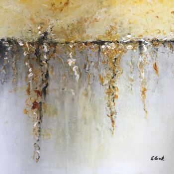 Painting titled "Tears of gold" by Elisa Cook Benbassat Bassat, Original Artwork, Oil