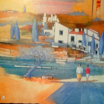 Peinture intitulée "Port Lligat I" par James Burgevin, Œuvre d'art originale, Acrylique