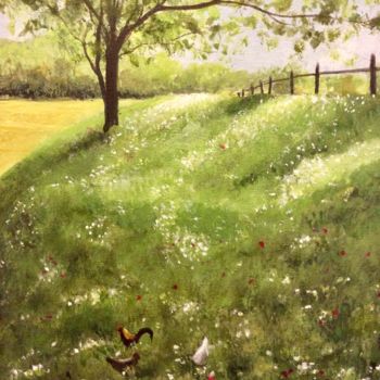 Painting titled "Petite balade" by Noëlle Lassailly, Original Artwork, Acrylic