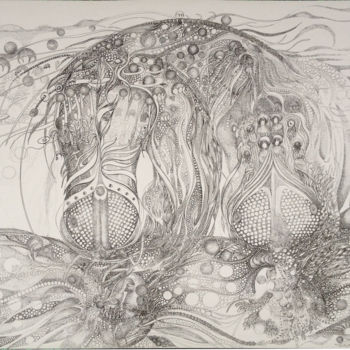 Tekening getiteld "De la Jeunesse vers…" door Bega, Origineel Kunstwerk, Inkt