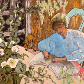 Peinture intitulée "La vie à Clos de Fo…" par Dominique Bertrand, Œuvre d'art originale, Huile