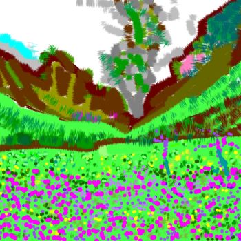 数字艺术 标题为“valley-of-flowers-7…” 由Anandswaroop Manchiraju, 原创艺术品, 数字油画