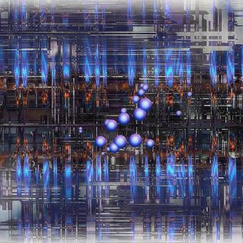 Peinture intitulée "USINAGAZ ........ T…" par Pix-Peinture Kabuki, Œuvre d'art originale, Huile