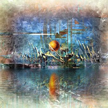 Peinture intitulée "TERRE-MINAL ......…" par Pix-Peinture Kabuki, Œuvre d'art originale, Huile