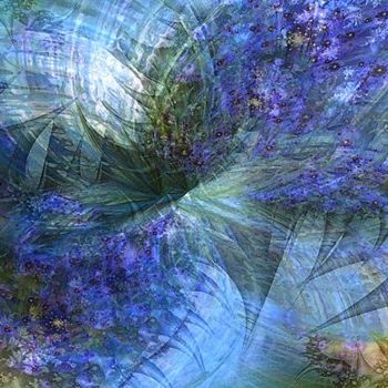 Peinture intitulée "MYOSOTIS ...... Tra…" par Pix-Peinture Kabuki, Œuvre d'art originale, Huile