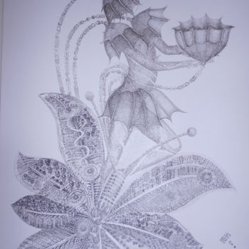 Drawing titled "La Fille de Nice ©" by Bega, Original Artwork, Ink