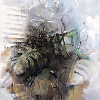 Peinture intitulée "dans la serre 1" par Alain Durand, Œuvre d'art originale, Acrylique