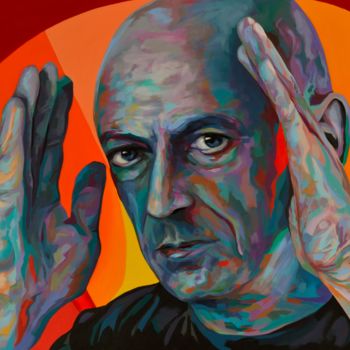 Painting titled "Querdenker" by Rudolf Rox, Original Artwork, Acrylic