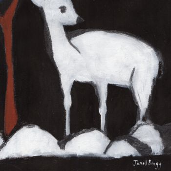 Painting titled "Deer from Washingto…" by Janel Bragg, Original Artwork