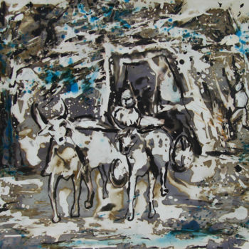 「BULL-AC CAUGHT, PHO…」というタイトルの絵画 Anandswaroop Manchirajuによって, オリジナルのアートワーク, その他
