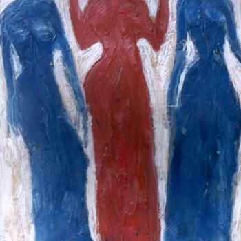 Peinture intitulée "DANCE DANCE AND DAN…" par Anandswaroop Manchiraju, Œuvre d'art originale, Huile