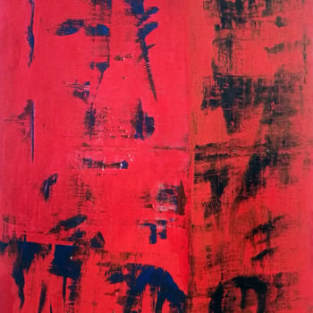 Peinture intitulée "Variation - Rouge A…" par Patrick Joosten, Œuvre d'art originale, Acrylique