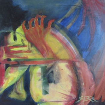 Painting titled "3 Hands 53ap" by Richard Herr, Original Artwork, Acrylic