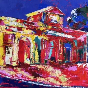 Peinture intitulée "Puerta de Alcalá" par Julie D'Aragon, Œuvre d'art originale, Huile