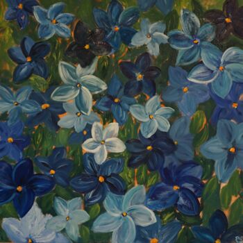 Painting titled "violets.jpg" by Peter Stutz, Original Artwork, Oil