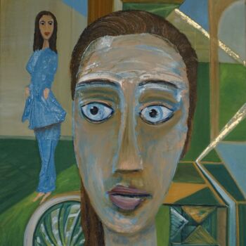 Painting titled "Cosmic-Conscious-Ga…" by Peter Stutz, Original Artwork, Oil