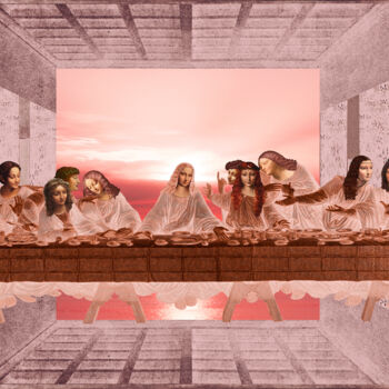 Digitale Kunst mit dem Titel "7-la-cene-des-dames…" von Michael Schwahn, Original-Kunstwerk, Digitale Malerei