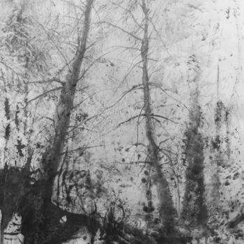 Drawing titled "octobre" by Sébastien Bocquet, Original Artwork, Graphite