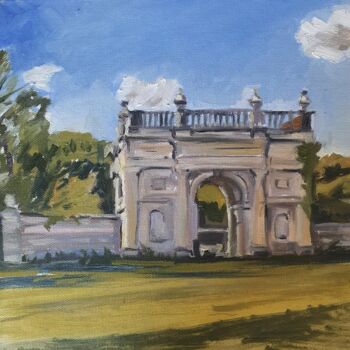 Schilderij getiteld "Ely's Gate, Dublin" door Andrew Moore, Origineel Kunstwerk, Olie