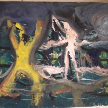 Peinture intitulée "La sensation" par Jerome Pescheloche, Œuvre d'art originale, Huile