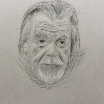 Dessin intitulée "Portrait of Michael…" par Dominique Dève, Œuvre d'art originale, Crayon