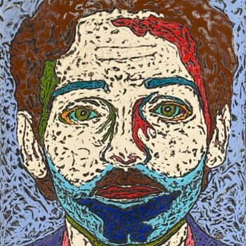 Peinture intitulée "PATRICK" par Marjinal Artiste Peintre Décalé Français, Œuvre d'art originale, Acrylique