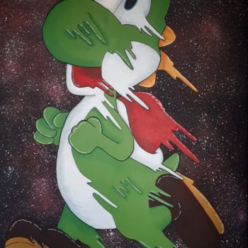 Painting titled "Run yoshi run" by Adrien Ferrand, Original Artwork, Acrylic