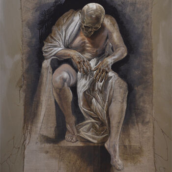 Painting titled "f-martin-l'hiver.jpg" by Frédéric Martin, Original Artwork, Oil