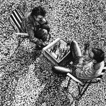 Drawing titled "acetone-jeu-dechec.…" by Sébastien Bocquet, Original Artwork