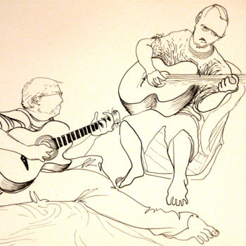 Drawing titled "jazz.jpg" by Sébastien Bocquet, Original Artwork