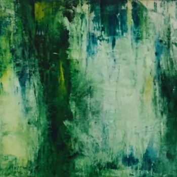 Painting titled "Forêt du tropic" by Suely Blot, Original Artwork, Acrylic Mounted on Wood Stretcher frame