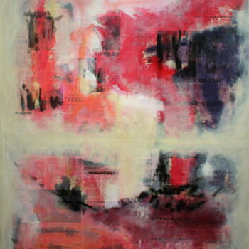 Painting titled "L'automne à Pékin" by Simone Cros-Morea, Original Artwork, Acrylic