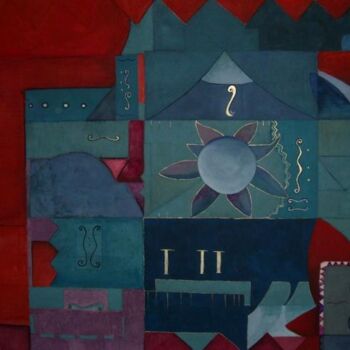 제목이 ""construction 2006""인 미술작품 Frédérique Manley로, 원작, 구아슈