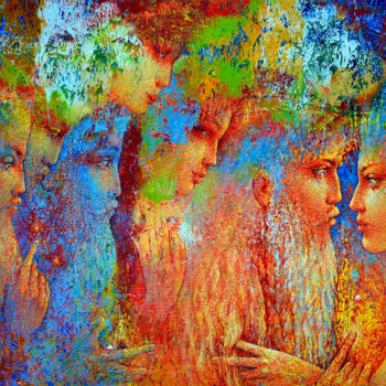 Painting titled "SAMSON and DALILA" by Valeriy Kot, Original Artwork, Oil