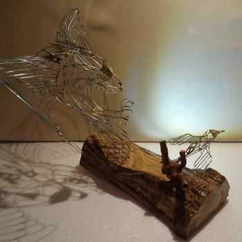 Sculpture intitulée "Prédation : L141" par Laou, Œuvre d'art originale, Métaux