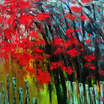 绘画 标题为“Red Berries” 由Lena Ru, 原创艺术品, 油