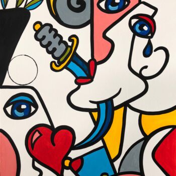Pintura titulada "Bad Romance" por Laurent Folco, Obra de arte original, Acrílico
