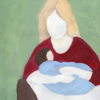 Painting titled "Cierra and Jackson" by Janel Bragg, Original Artwork, Watercolor